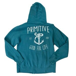 PRIMITIVE teal sweatshirt hoodie, “Good for Life,” unisex, size XL